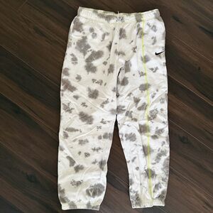 Nike Women’s Tie-Dye Joggers - White and Gray
